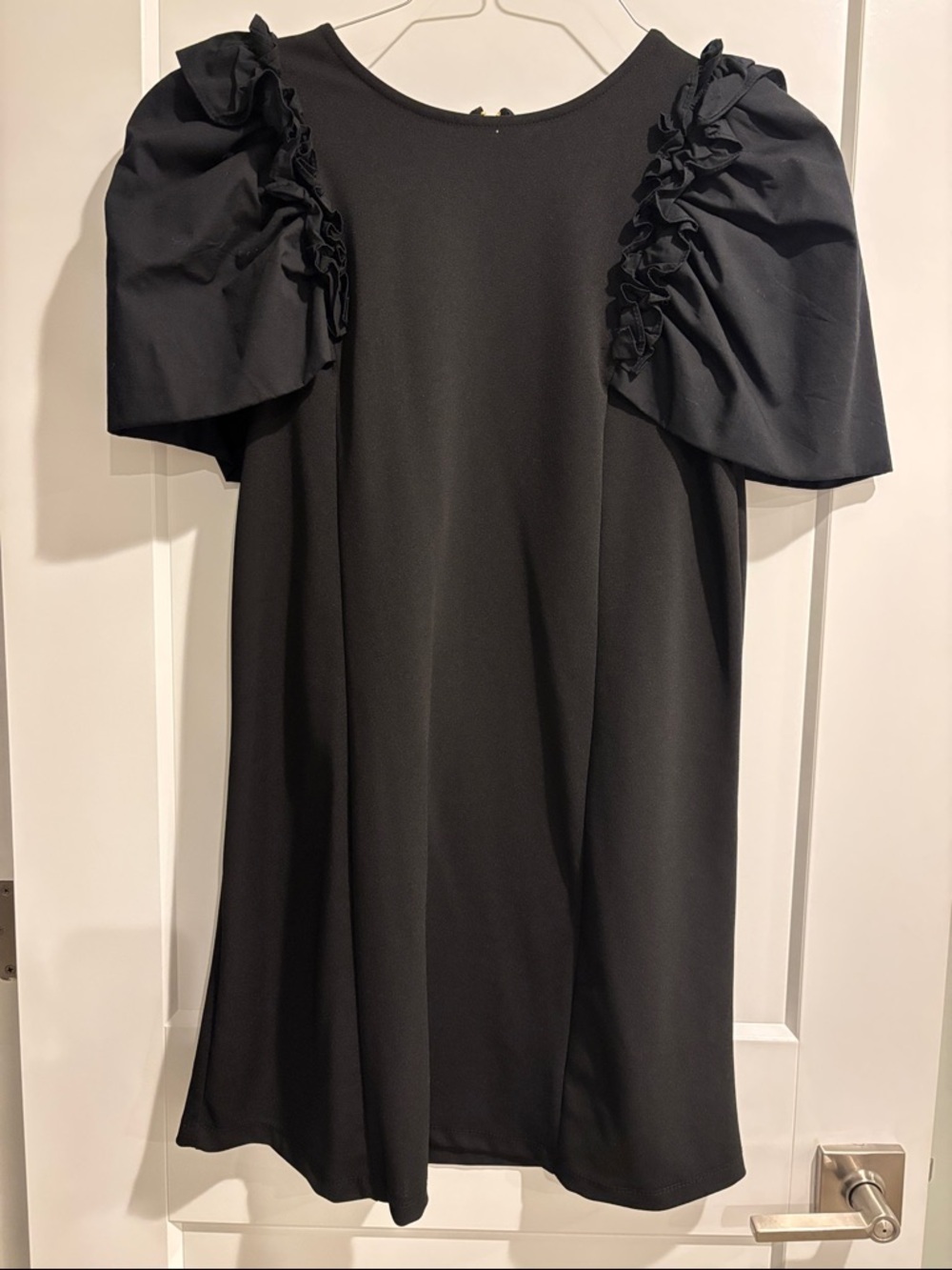 Ces Femme Women’s Short Ruffle Sleeve Dress Large